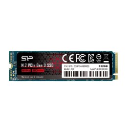 Dysk SSD Silicon Power A80 512GB M.2 PCIe NVMe Gen3x4 TLC 3400/2300 MB/s (SP512GBP34A80M28) Silicon Power