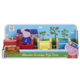 PROMO Peppa Pig - Drewniany pociąg z figurką Świnka Peppa 07210 TM Toys