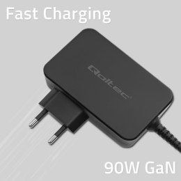 Ładowarka Qoltec 52387 GAN POWER PRO 1XUSB-C 90W 5-20V 3-4.5A CZARNA Qoltec