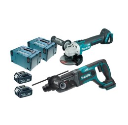 MAKITA.ZES.COMBO 18V DLX2153TJ1 DGA504+DHR241 2x5,0Ah ... MAKITA