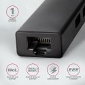 Axagon HMC-GL3A USB-C-Hub 3x USB-A Gbit-LAN schwarz USB 3.2 Gen 1 (3.1 Gen 1) Type-C 5000 Mbit/s Czarny AXAGON