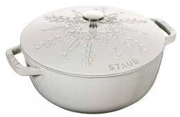 Garnek żeliwny okrągły snowflake STAUB 40506-548-0 - biały 3.6 ltr ZWILLING