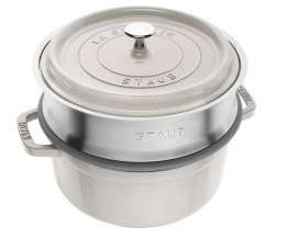 Garnek żeliwny okrągły z wkładem STAUB La Cocotte 40508-822-0 - 3.8 ltr. biała trufla ZWILLING