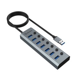 Akasa AK-HB-21BKCM huby i koncentratory USB 3.2 Gen 1 (3.1 Gen 1) Type-A 5000 Mbit/s Aluminium Akasa