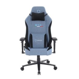 Onex Short Pile Linen; Metal; Nylon base | Gaming Chair | STC Elegant XL Series | Blue AROZZI