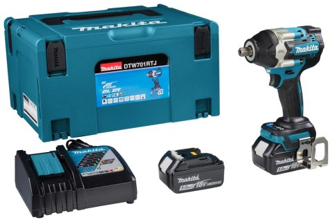 Makita DTW701RTJ wkrętak zasilany/zakrętark udarowy 1000 RPM Czarny, Niebieski MAKITA