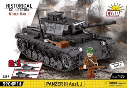 COBI 2289 Historical Collection WWII Panzer III Ausf.J Panzerkampfwagen III - niemiecki czołg średni 590 klocków COBI