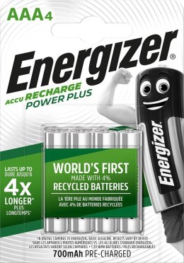 ENERGIZER BATERIE AKUMULATOROWE DO PONOWNEGO NAŁADOWANIA, POWER PLUS AAA HR3/4 700mAh ENERGIZER