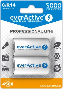 Zestaw akumulatorków everActive EVHRL14-5000 (5000mAh ; Ni-MH) EverActive