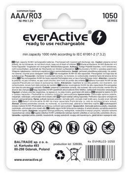 Zestaw akumulatorków everActive Professional line EVHRL03-1050 (1050mAh ; Ni-MH LSD) EverActive