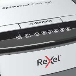 Rexel Niszczarka Optimum AutoFeed+ 50X, (P-4), 50 kartek, 20 l kosz REXEL