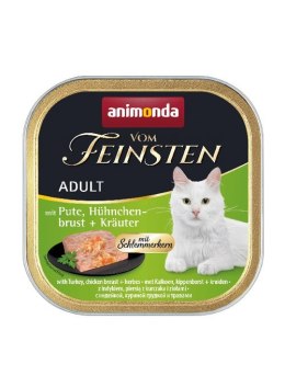 ANIMONDA Vom Feinsten Classic Cat indyk, pierś z kurczaka i zioła - mokra karma dla kota - 100g Animonda