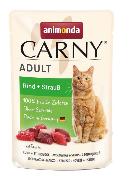 Animonda Carny Adult Pouch Beef,Ostrich 85g Animonda