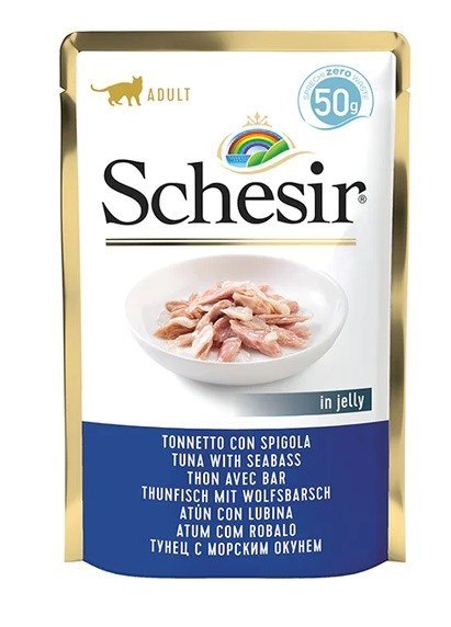 SCHESIR dla kotów Single Dish Tuńczyk z Bass 50g Agras Pet Foods