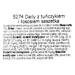 ALMO NATURE Daily Menu Tuńczyk z łososiem - mokra karma dla kota - saszetka 70 g Almo nature