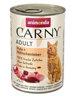 ANIMONDA Cat Carny Adult indyk i wątróbka z kurczaka - mokra karma dla kota - 400 g Animonda