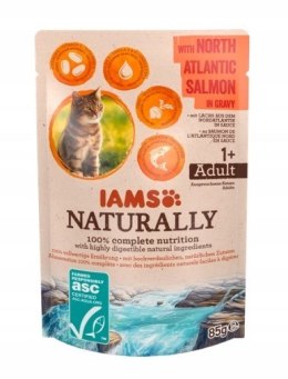 IAMS Naturally Adult z łososiem północnoatlantyckim w sosie 85g kot EUKANUBA