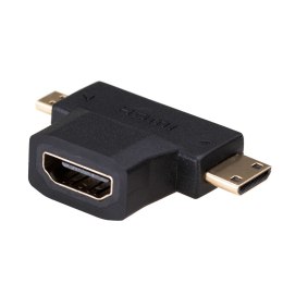 Adapter Akyga AK-AD-23 (HDMI F - Micro HDMI, Mini HDMI M; kolor czarny) Akyga