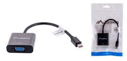 Adapter Lanberg AD-0006-BK (Mini DisplayPort M - D-Sub (VGA) F; 0,20m; kolor czarny) Lanberg