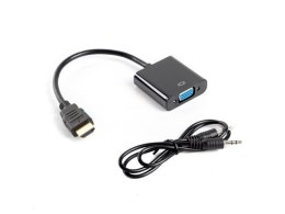 Adapter Lanberg AD-0017-BK (HDMI M - D-Sub (VGA) F; 0,20m; kolor czarny) Lanberg