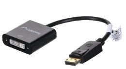 Adapter Lanberg AD-0007-BK (DisplayPort M - DVI-D F; 0,10m; kolor czarny) Lanberg