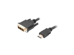 Kabel Lanberg CA-HDDV-10CC-0018-BK (HDMI M - DVI-D (18+1) M; 1,8m; kolor czarny) Lanberg