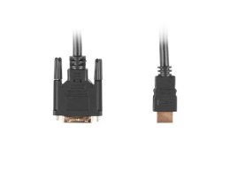 Kabel Lanberg CA-HDDV-10CC-0018-BK (HDMI M - DVI-D (18+1) M; 1,8m; kolor czarny) Lanberg