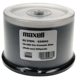 MAXELL CD-R 700MB 50 szt. 52x80 min, spindel, płyta do nadruku Maxell