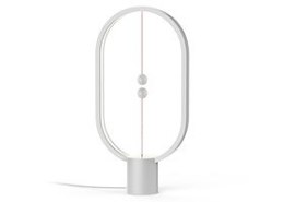 Lampa stołowa allocacoc Heng Balance Lamp Ellipse Plastic USB DH0040WT/HBLEUB (1,5m; Biały ciepły) Allocacoc