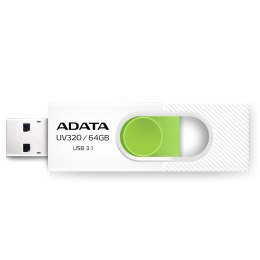 ADATA FLASHDRIVE UV320 64GB USB3.1 White-Green ADATA