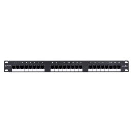 Q-LANTEC Patch panel UTP kat.6, 24 porty złącza LSA 1U Q-LANTEC