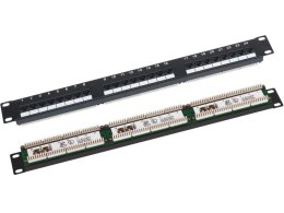 Q-LANTEC Patch panel UTP kat.5e, 24 porty złącza LSA 1U Q-LANTEC