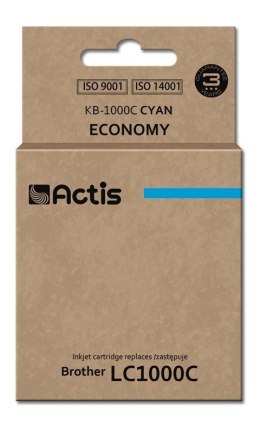 Actis KB-1000C Tusz (zamiennik Brother LC1000C/LC970C; Standard; 36 ml; niebieski) ACTIS