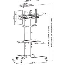 TECHLY STOJAK MOBILNY TV LED/LCD 37-70 CALI 50KG 2 TECHly