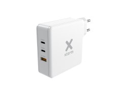 XTORM ŁADOWARKA SIECIOWA USB 3-PORTOWA 140W USB-C PD3.1 EPR GAN, BIAŁA (USB-C PD EPR 140W, USB-C PD100W, USB-A QC 3.0) Xtorm