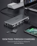 AUKEY HUB USB C CB-C78 12W1 RJ45 HDMI 4K PD 100W AUKEY