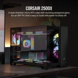 2500X Tempered Glass mATX Mid-Tower, Black Corsair